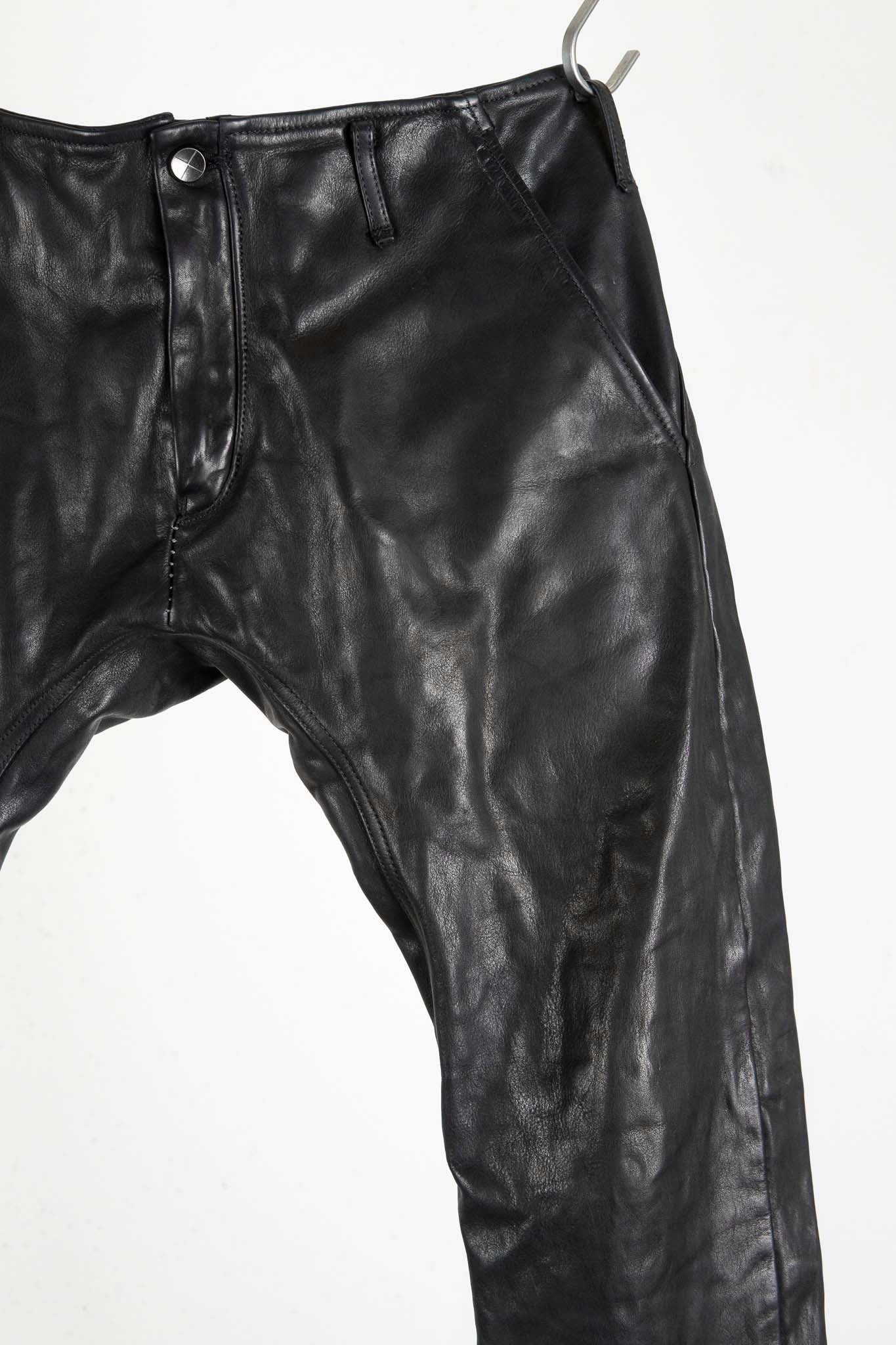 CALF  LEATHER PANTS PMTP-1 HALF LINED