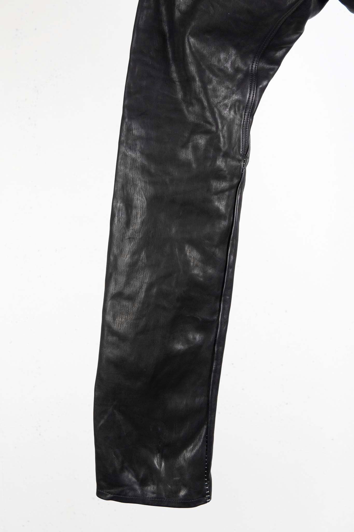 CALF  LEATHER PANTS PMTP-1 HALF LINED