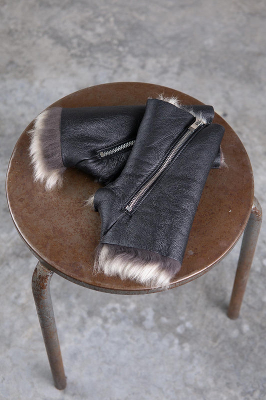 SHEEP SHEARLING  GLOVE SPAIRAL ZIP #2
