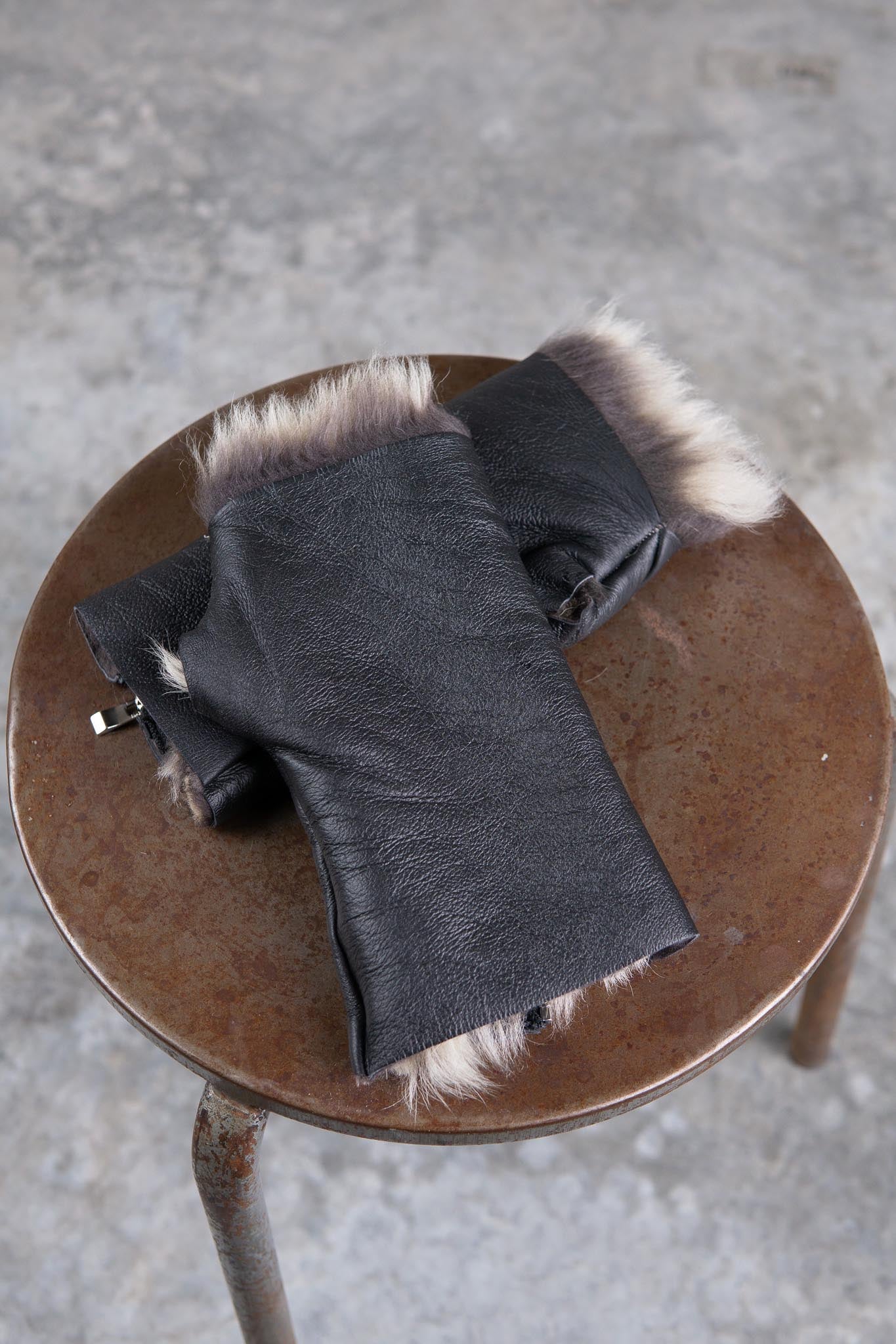 SHEEP SHEARLING  GLOVE SPAIRAL ZIP #2