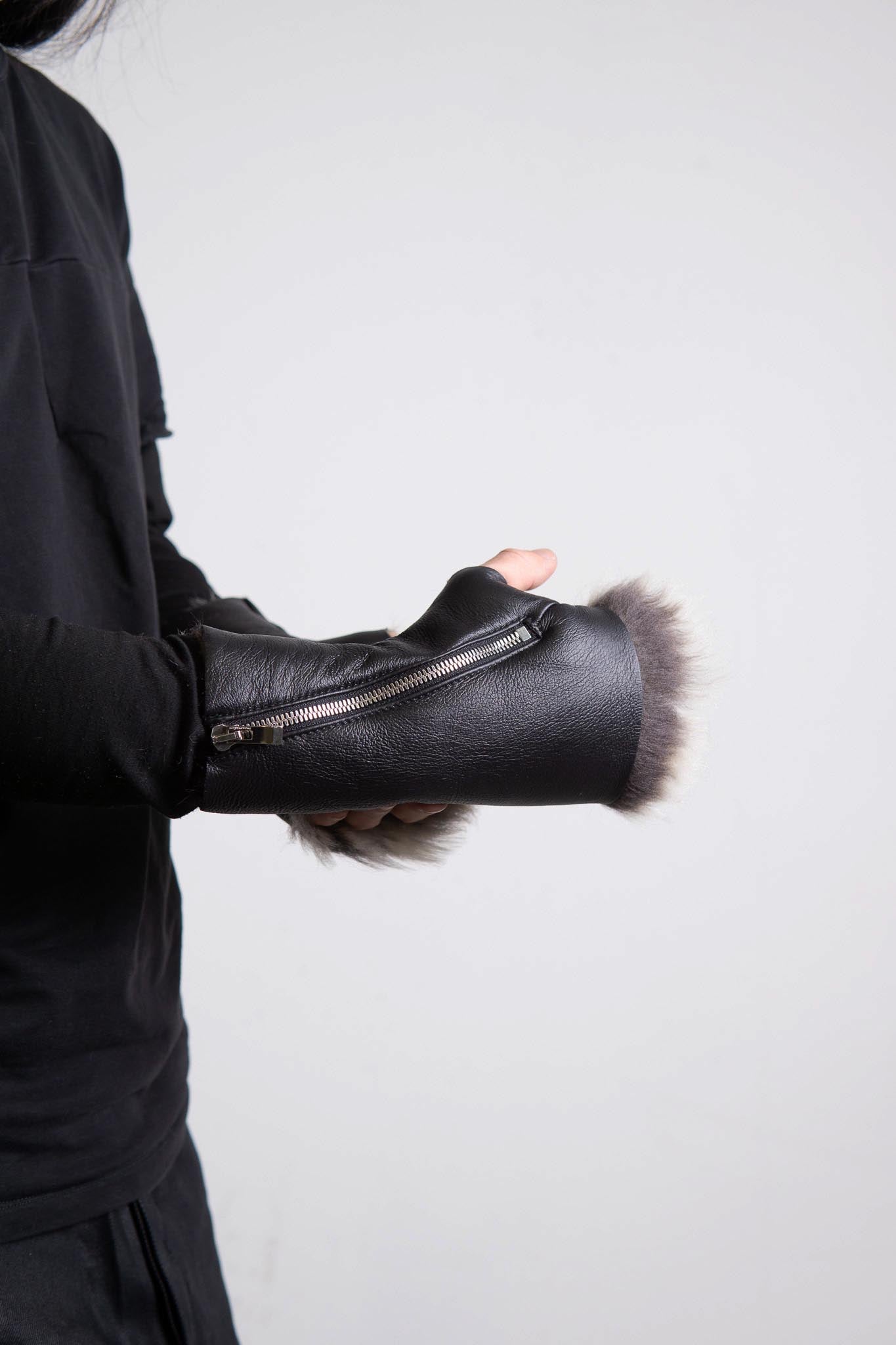 SHEEP SHEARLING  GLOVE SPAIRAL ZIP #2