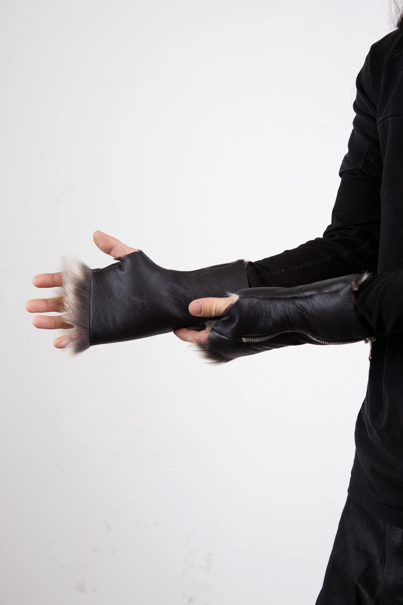 SHEEP SHEARLING  GLOVE SPAIRAL ZIP #2