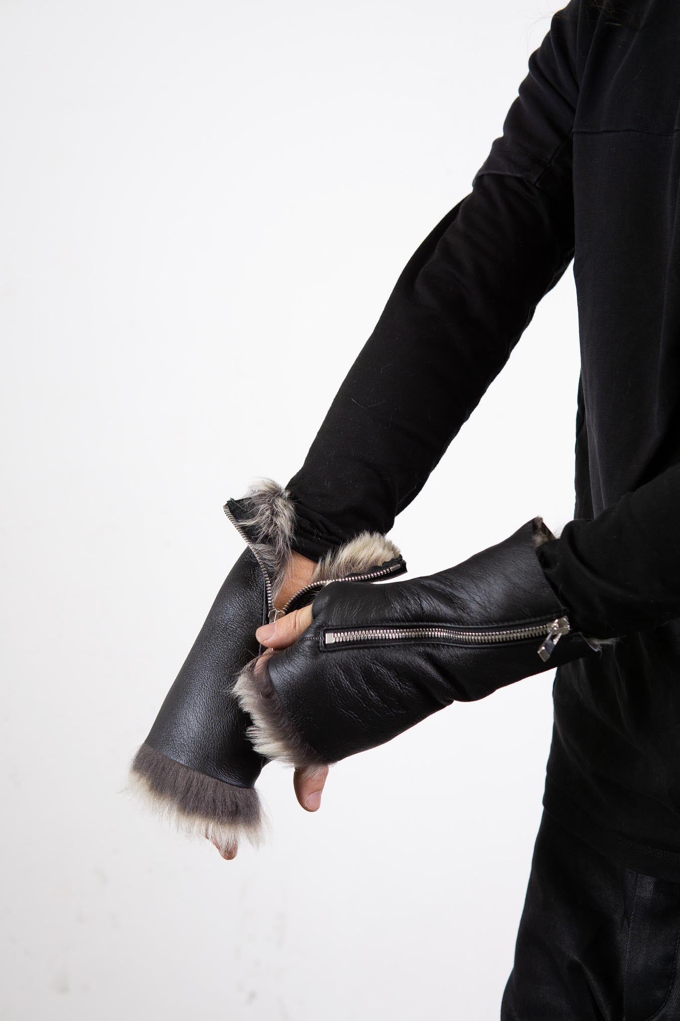 SHEEP SHEARLING  GLOVE SPAIRAL ZIP #2