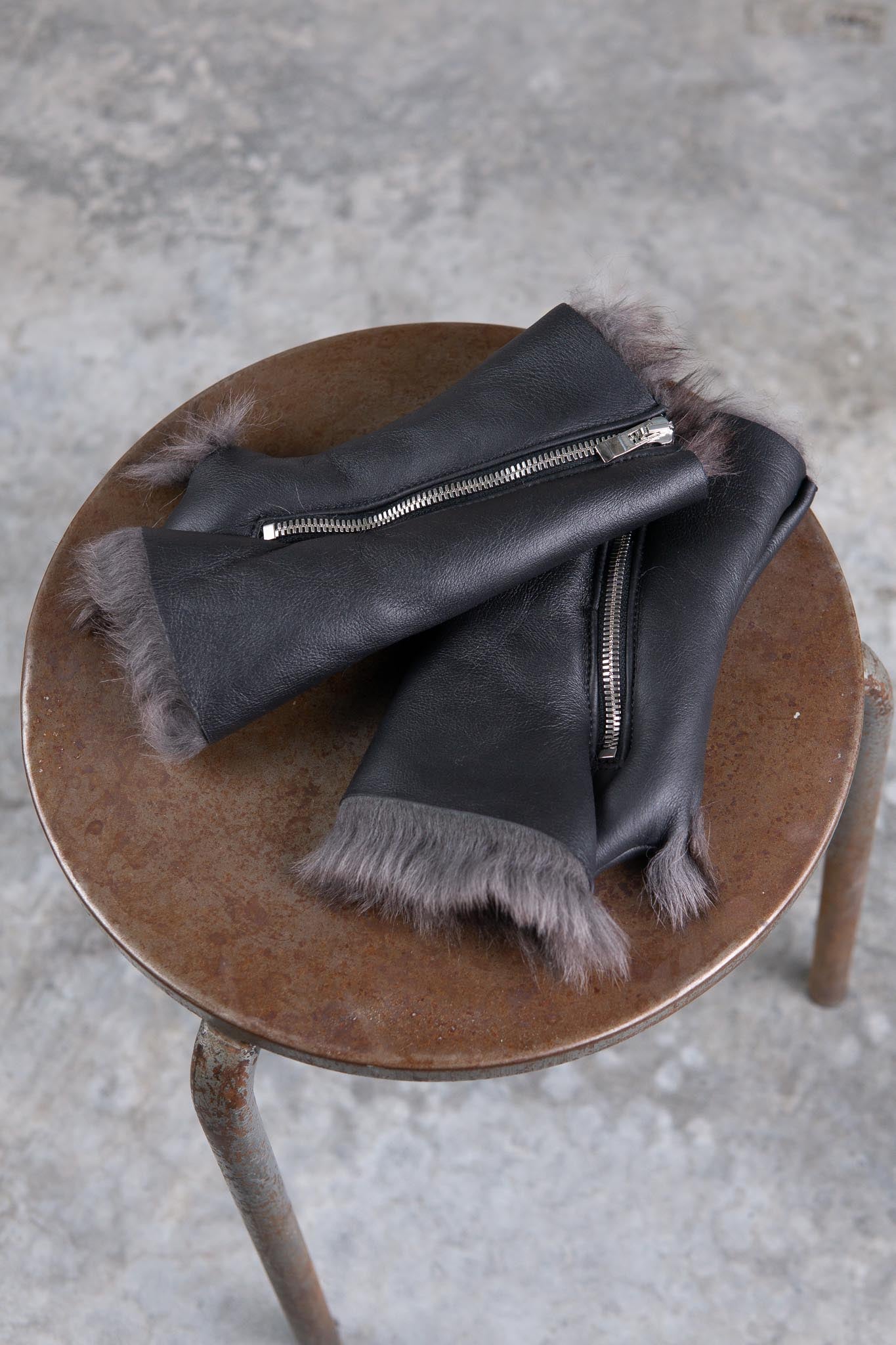 SHEEP SHEARLING  GLOVE SPAIRAL ZIP #2