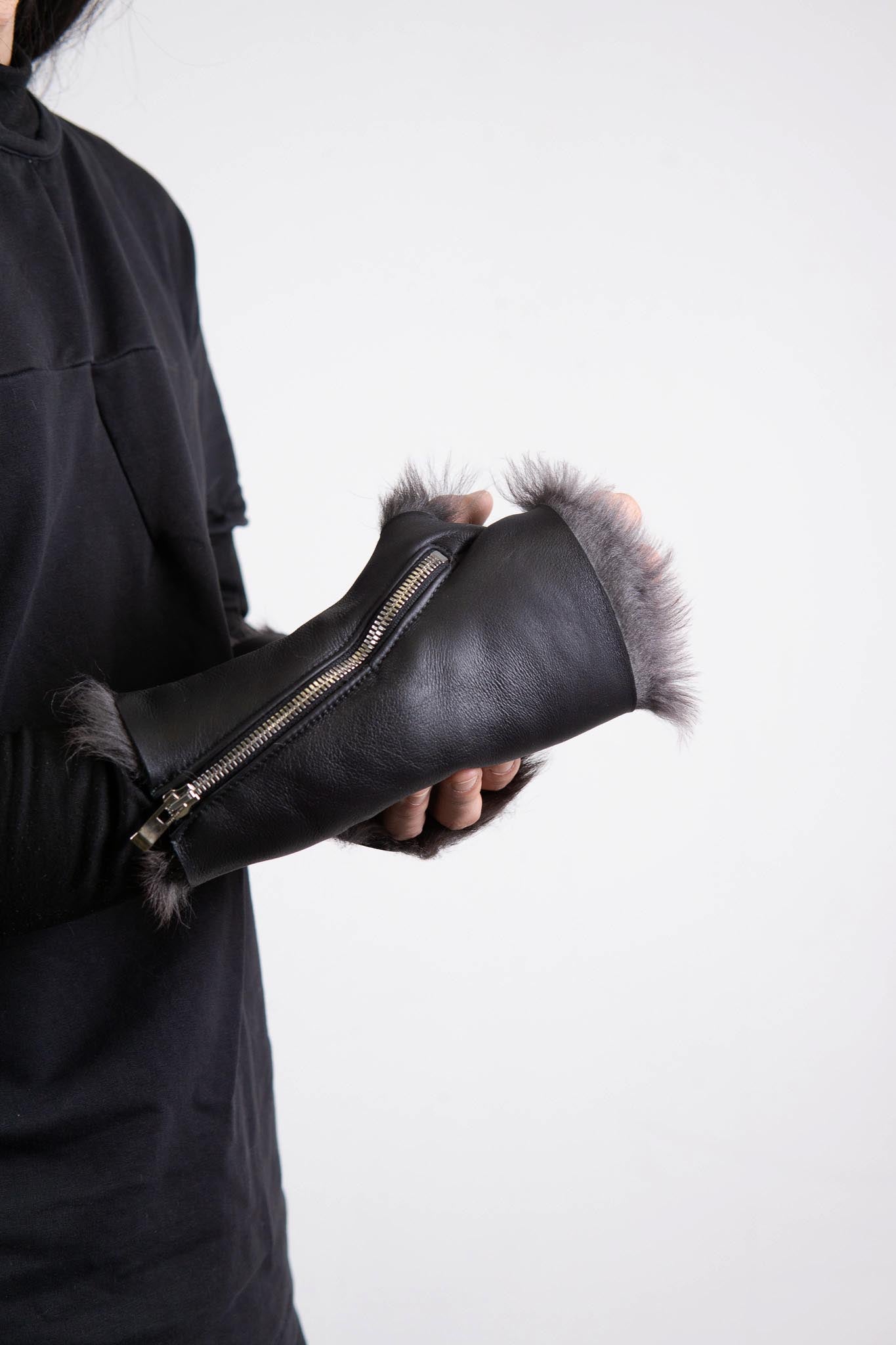 SHEEP SHEARLING  GLOVE SPAIRAL ZIP #2