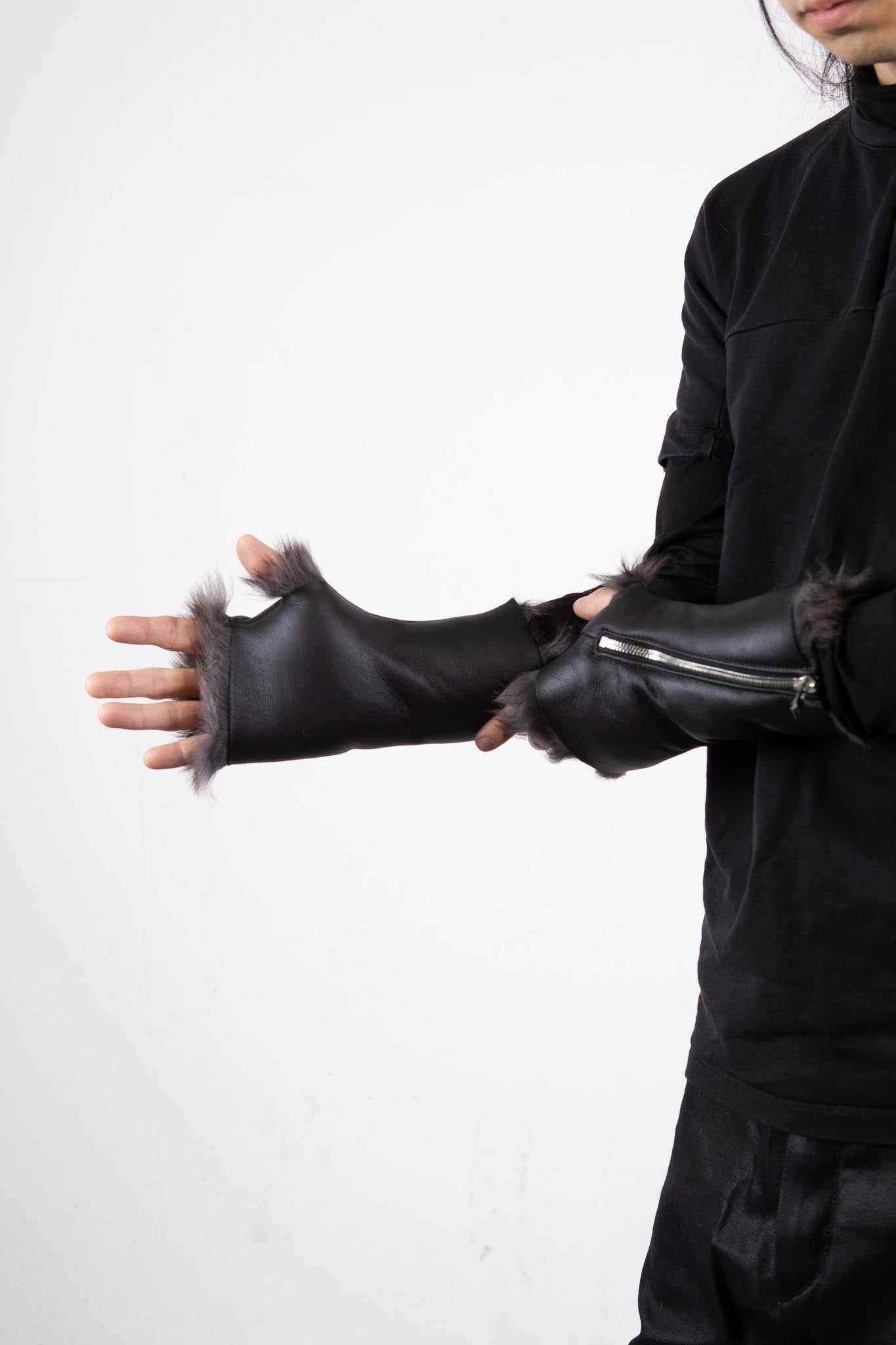 SHEEP SHEARLING  GLOVE SPAIRAL ZIP #2