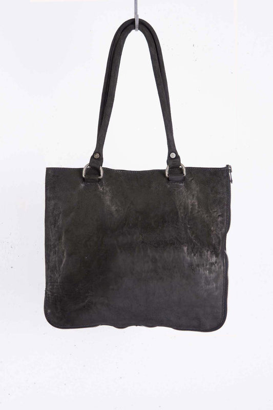 HORSE BUTT LEATHER BAG TOTO WB-2 UNLINED  WITH MEDIUM PURSE AND GLASSES CASE PIECE DYED