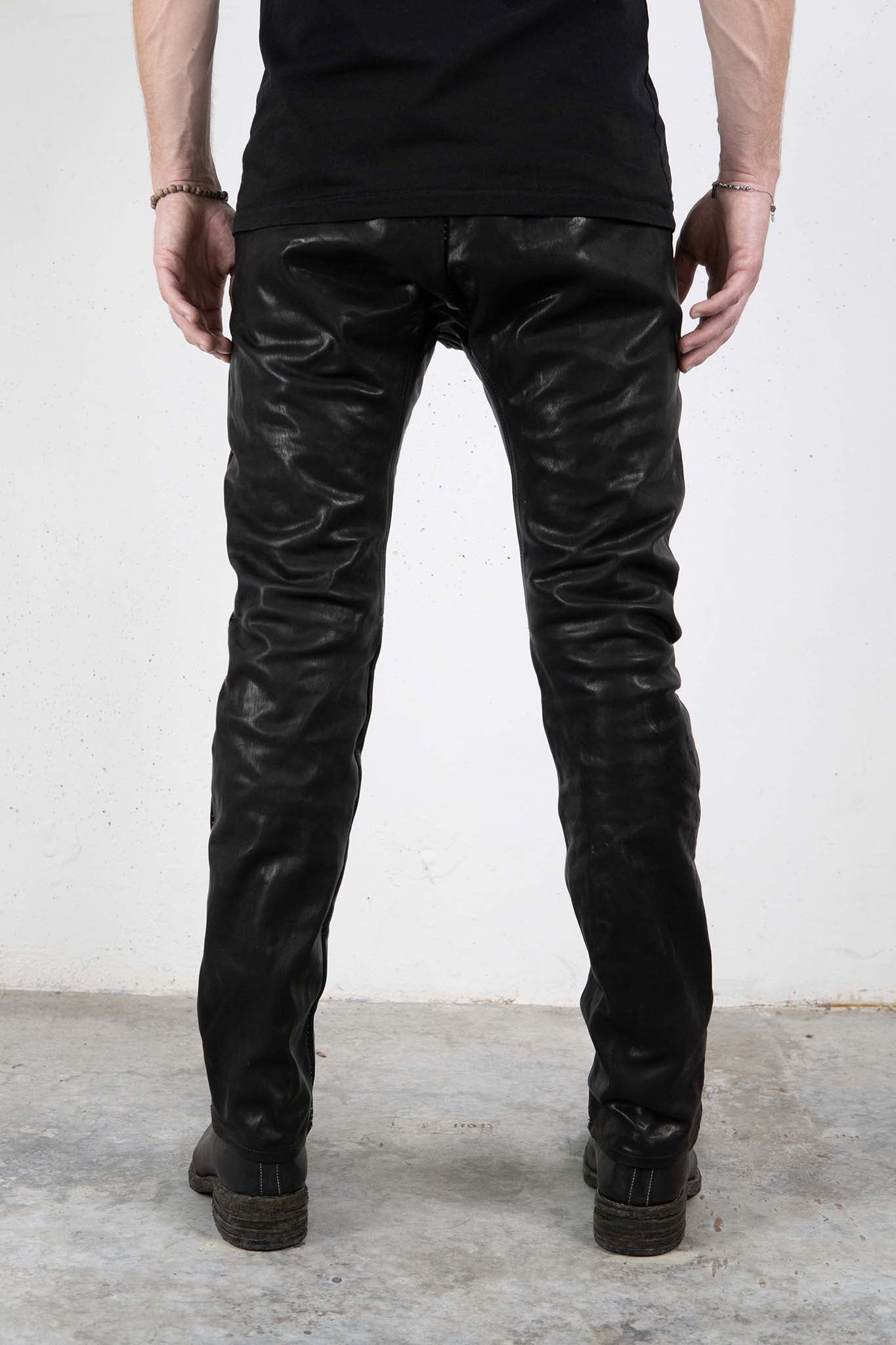 CALF  LEATHER PANTS PMTP-1 HALF LINED