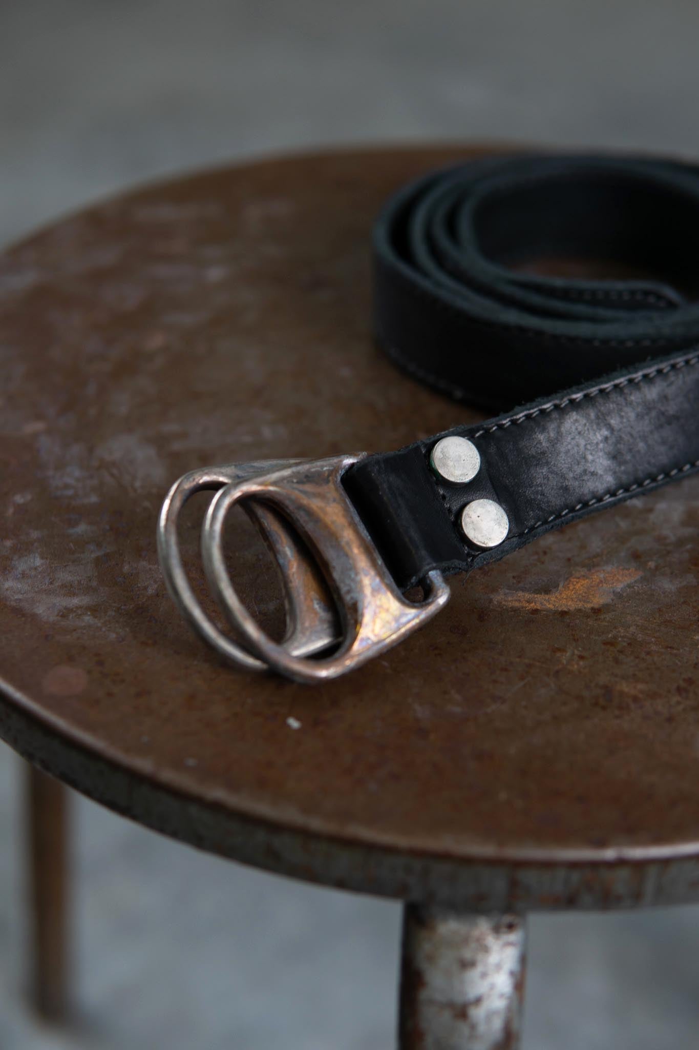 CALF LEATHER BELT D-RING #2