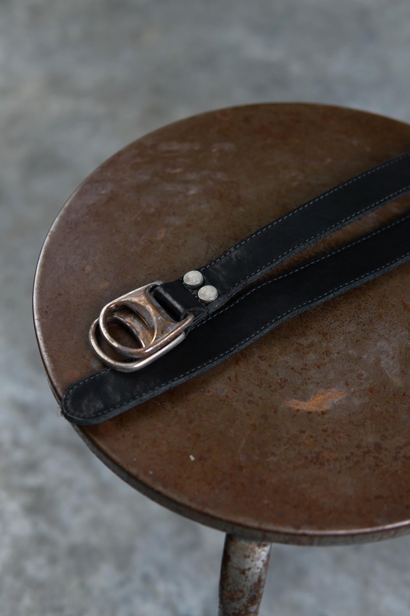 CALF LEATHER BELT D-RING #2