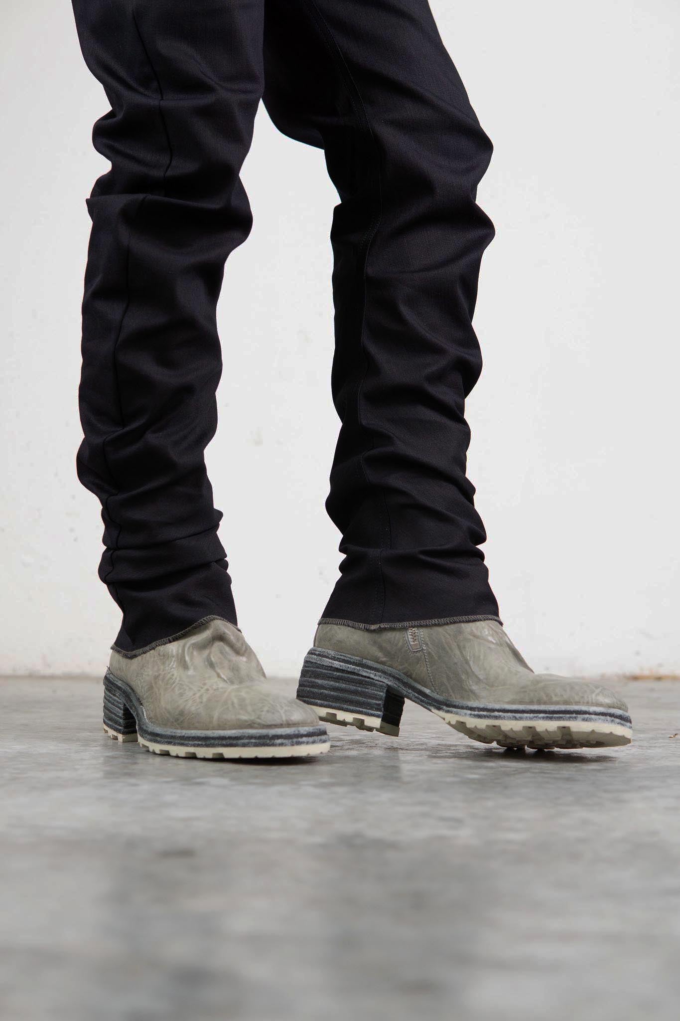 HORSE WHTE RG LEATHER SZ-1L SIDE ZIP LONG LINED #2LEATHER SOLES+VIBRAM  PIECE DYED