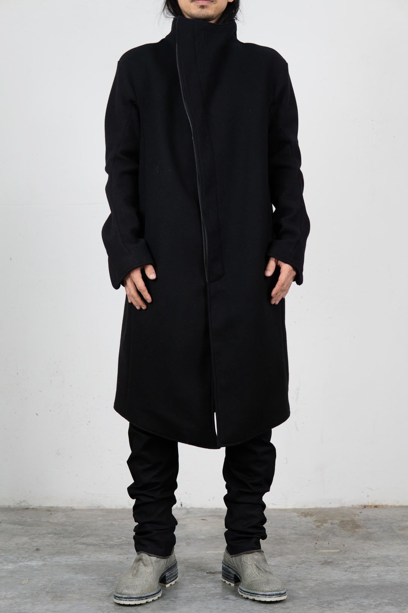 WOOL 100% HIGH NECK FRY FRONT BTN COAT LINED JCP-4B