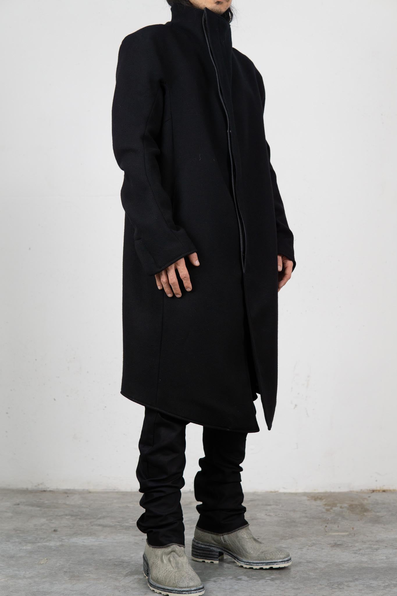 WOOL 100% HIGH NECK FRY FRONT BTN COAT LINED JCP-4B