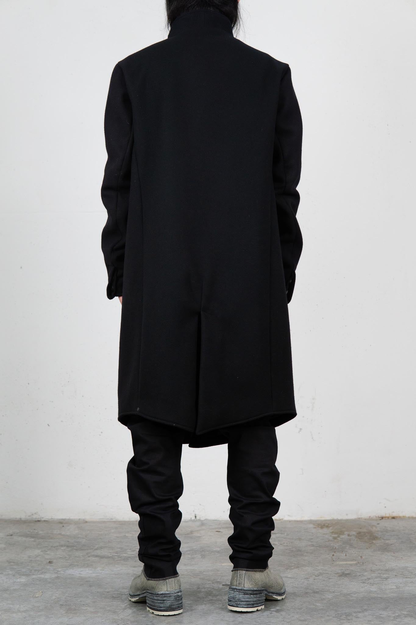 WOOL 100% HIGH NECK FRY FRONT BTN COAT LINED JCP-4B