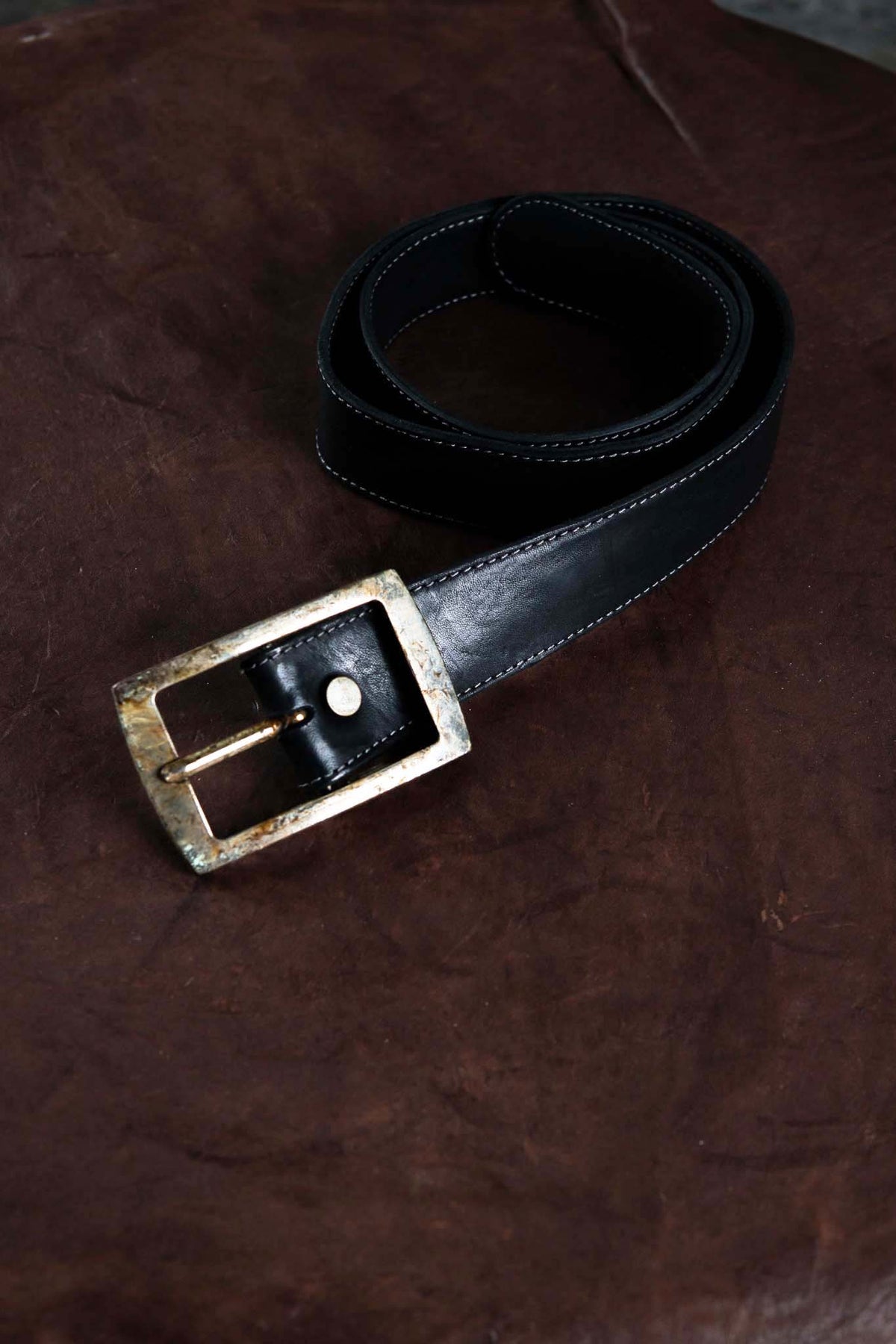 HORSE LEATHER BELT SQARE 40