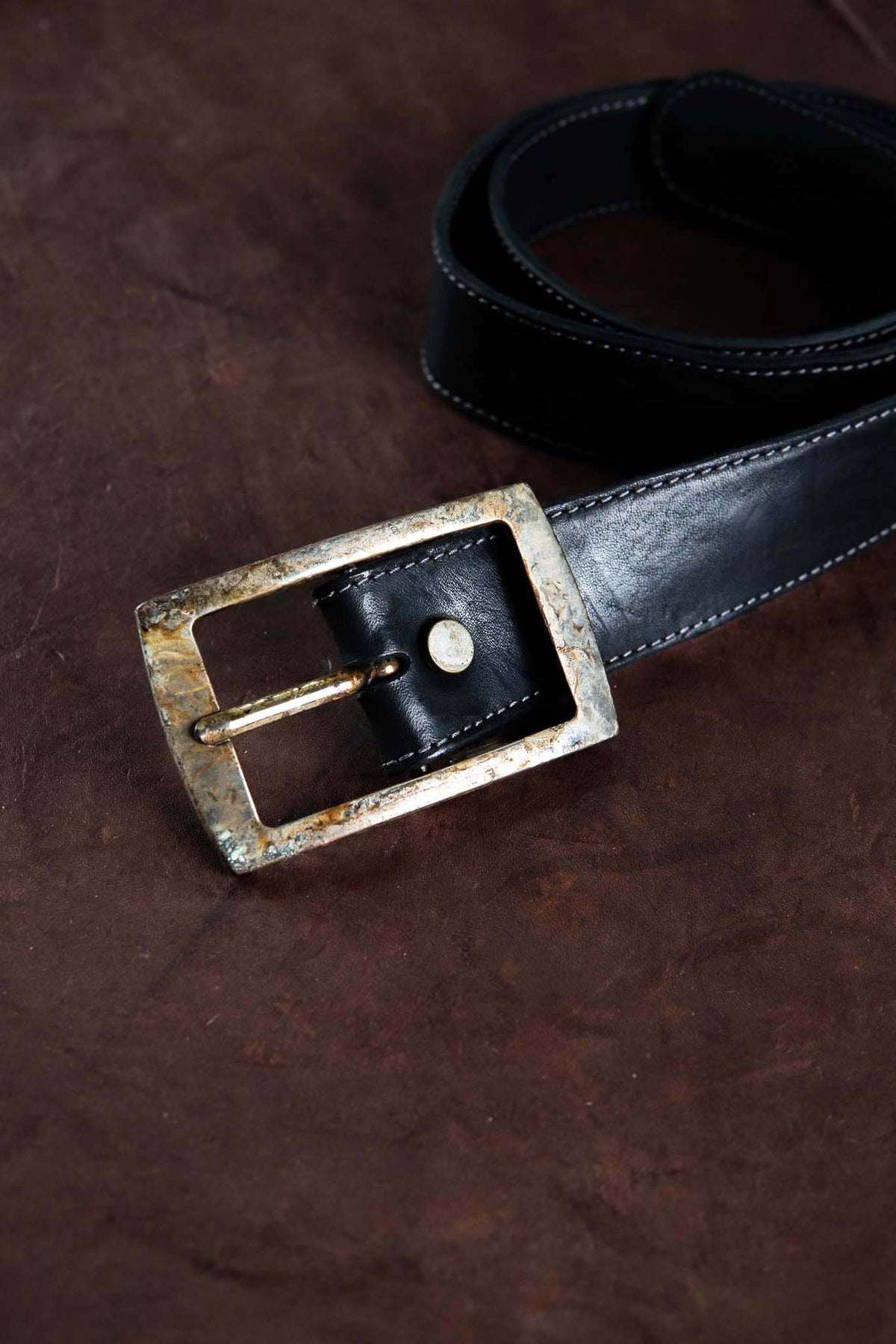 HORSE LEATHER BELT SQARE 40
