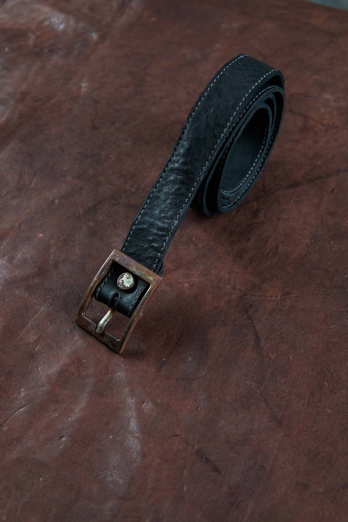 HORSE LEATHER BELT SQARE 30
