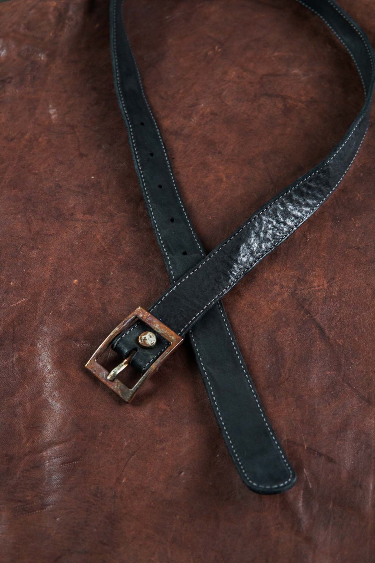HORSE LEATHER BELT SQARE 30