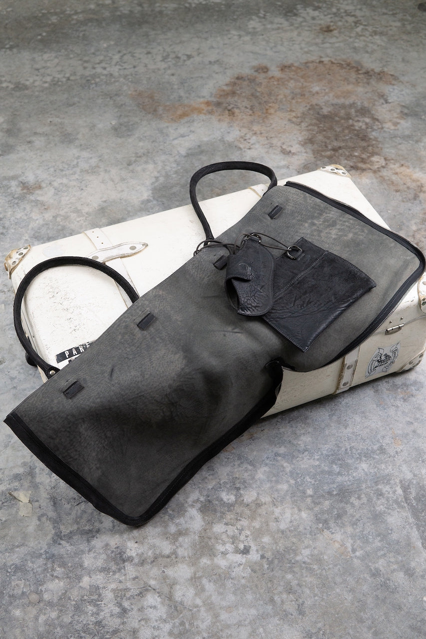 HORSE BUTT RG LEATHER BAG TOTO WB-2 UNLINED  WITH MEDIUM PURSE AND GLASSES CASE