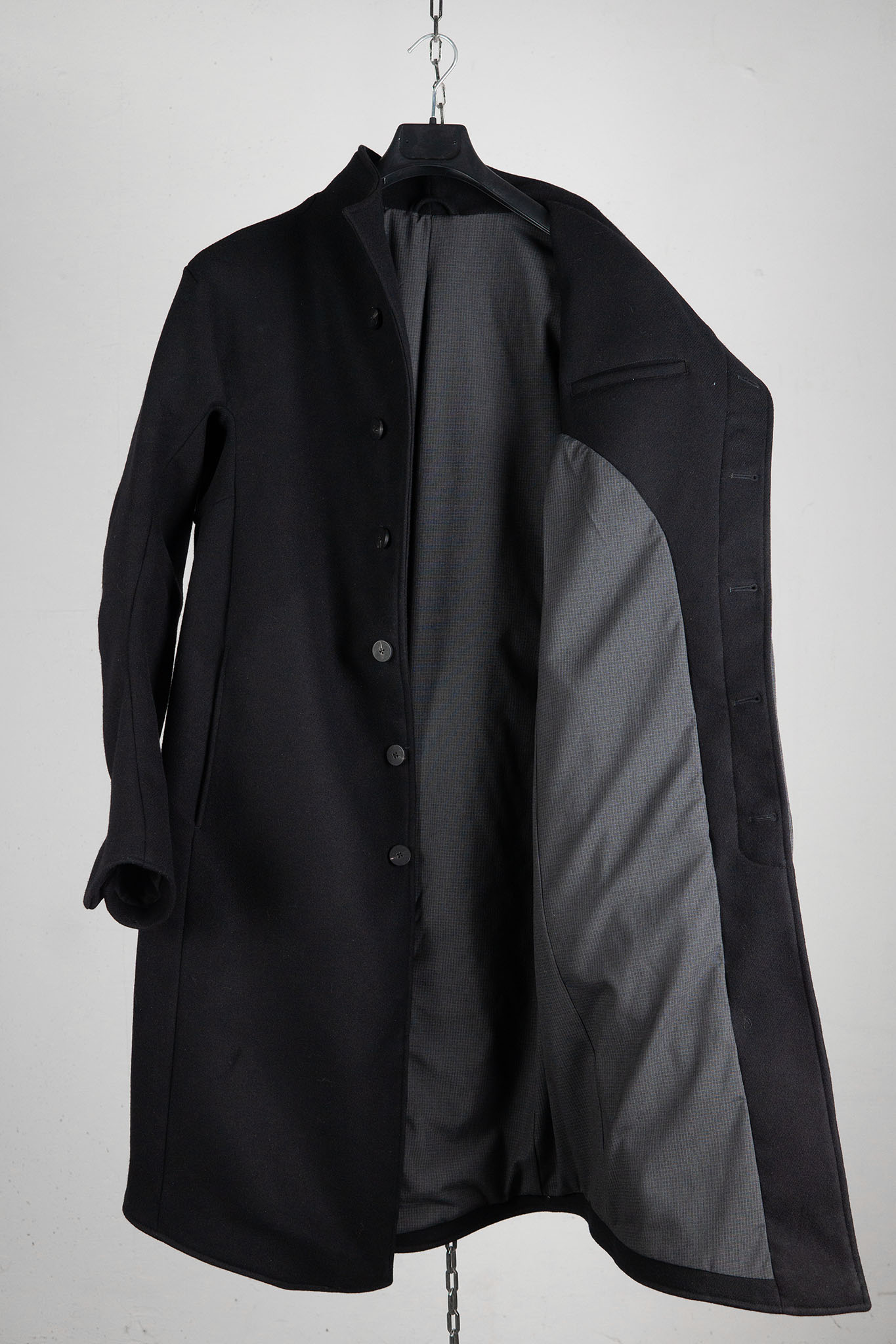 WOOL 100% HIGH NECK FRY FRONT BTN COAT LINED JCP-4B