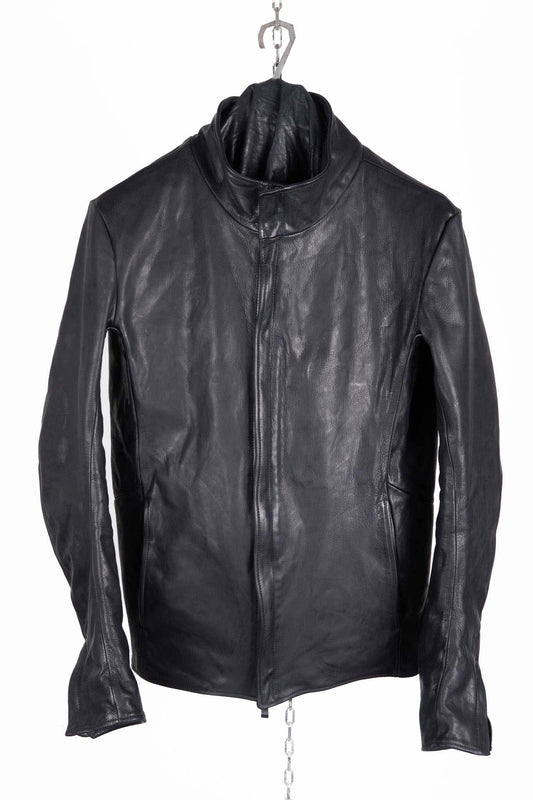 HEAVY WEIGHT BABY CALF LEATHER HI COLLAR ZIP BLOUSON JB-5 TYPE 2