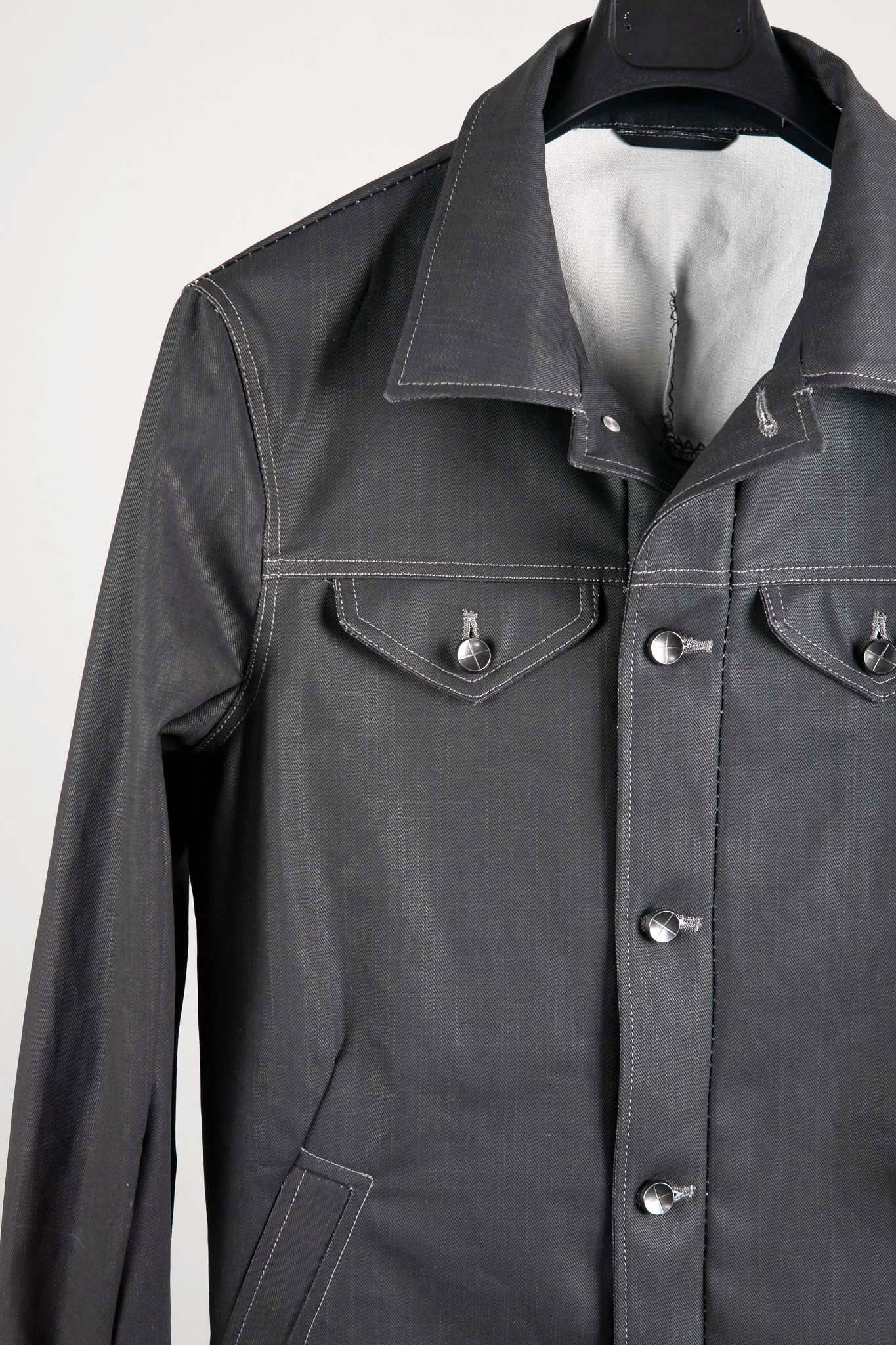 COTTON 100%  JEAN JACKET O/P ARM UNLINED