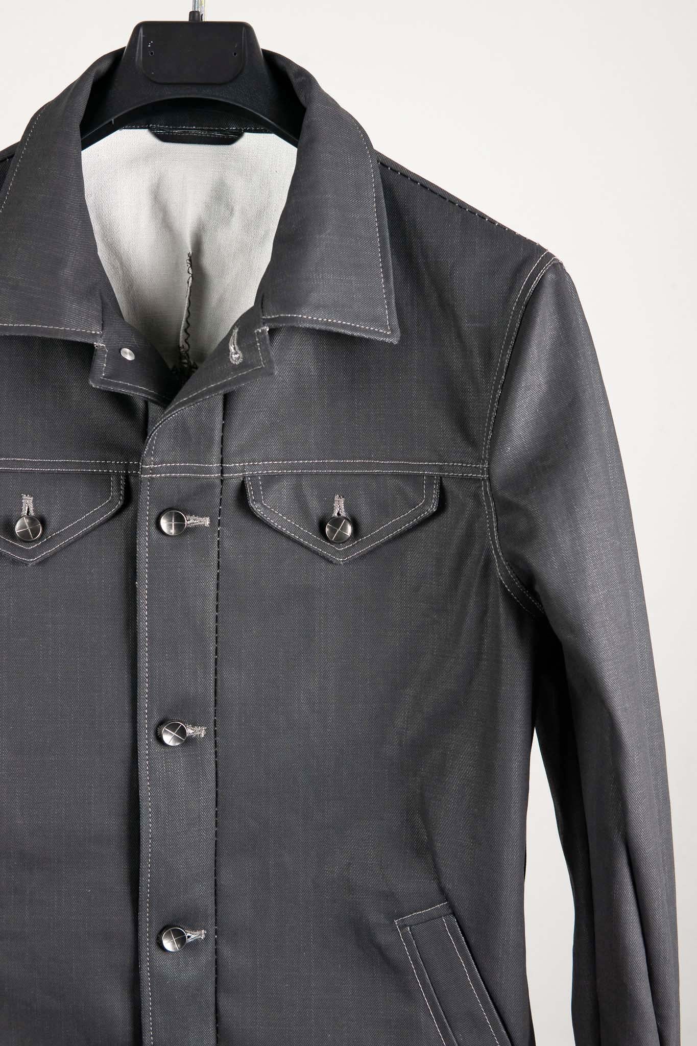 COTTON 100%  JEAN JACKET O/P ARM UNLINED