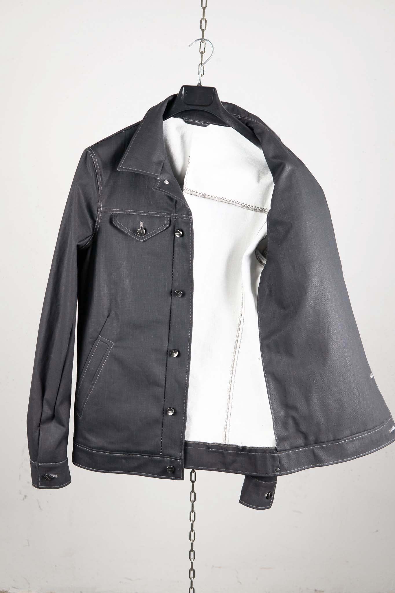 COTTON 100%  JEAN JACKET O/P ARM UNLINED